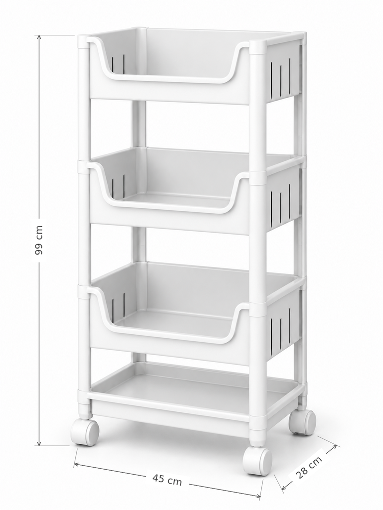 4-Tier Multipurpose Rolling Storage Cart