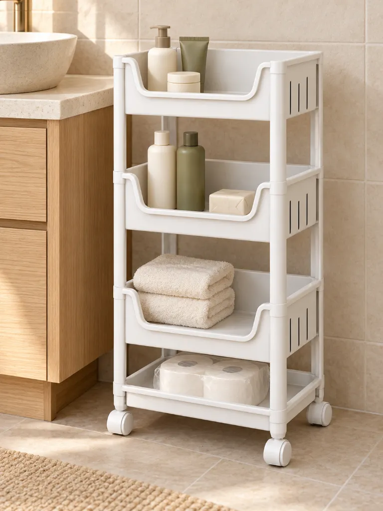 4-Tier Multipurpose Rolling Storage Cart
