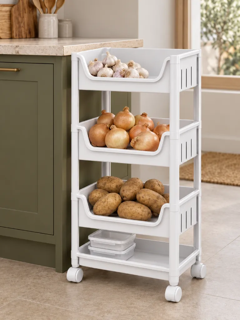 4-Tier Multipurpose Rolling Storage Cart