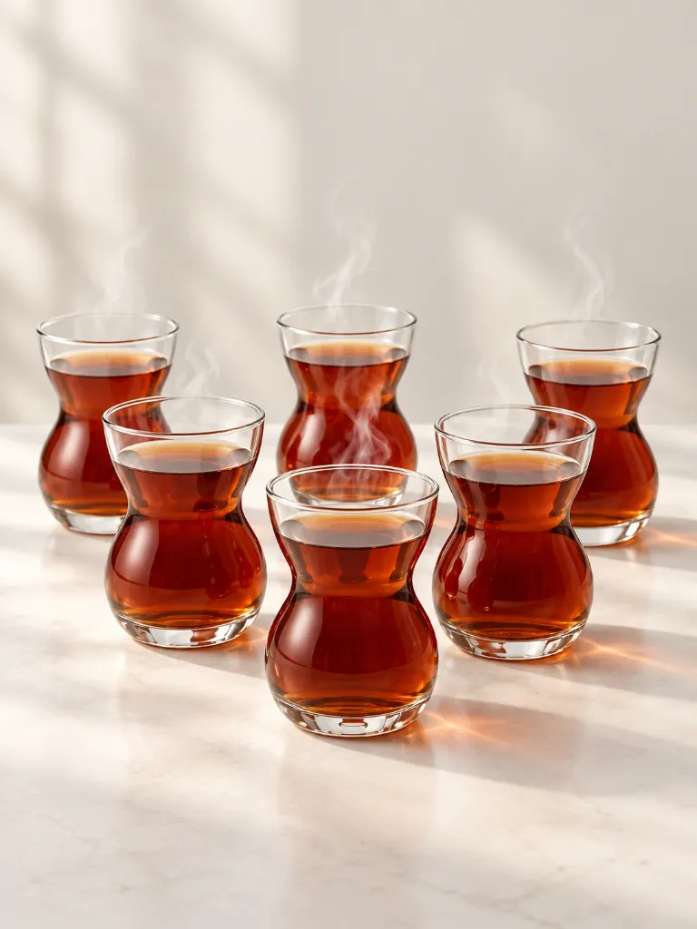 Clear Glass Tea cups – Set of 6