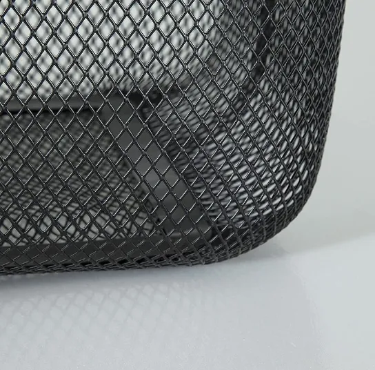 Metal Mesh Square Basket with 2 Wooden Handles