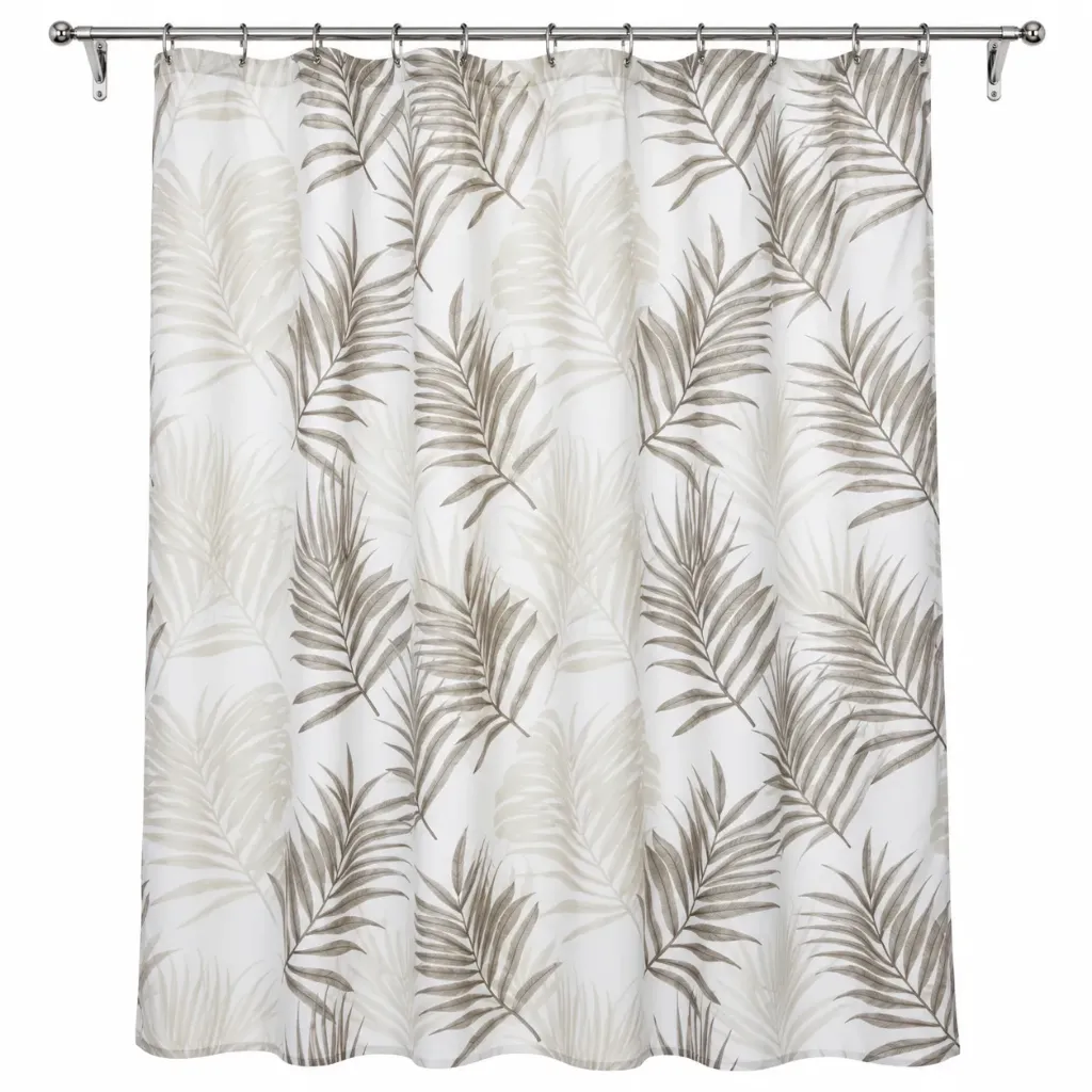 Palm Leaf Pattern Shower Curtain