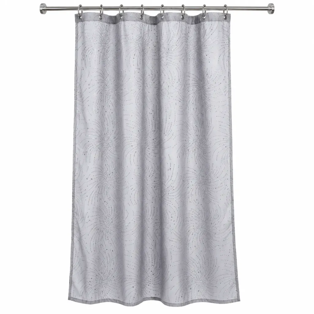 Grey Swirl Shower Curtain